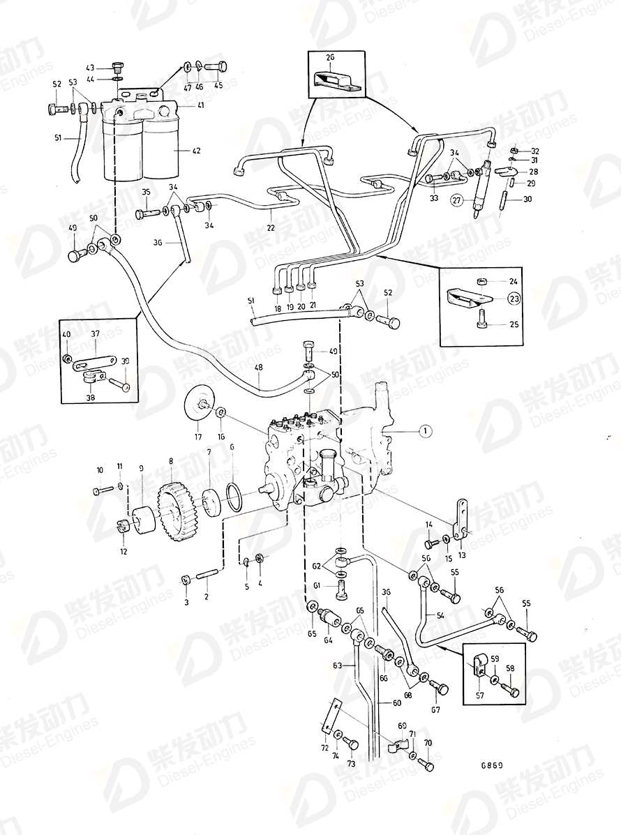 VOLVO Stud 466400 Drawing